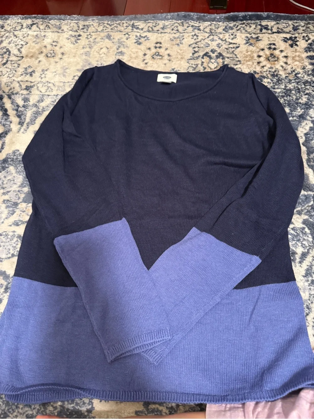 NWOT Old Navy Colorblock Blue Sweater